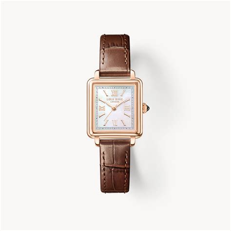 Cube Mother of Pearl Watch & Ivy Bracelet Gift Set – Lola Rose