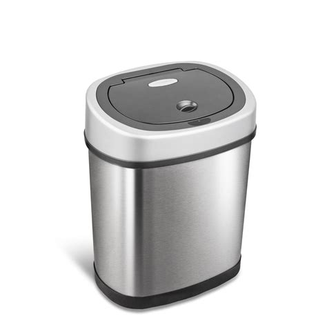 Dual Compartment Motion Sensor Trash Can 18 Gallon, Recycling Trash Can