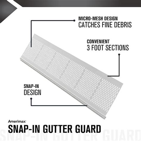 Amerimax Snap-In White PVC K Style ( 6-in x 36-in ) Gutter guard in the ...