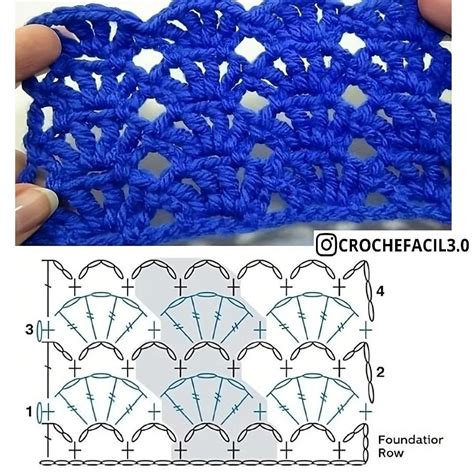 Crochet Fan Shell Pattern 的图像结果