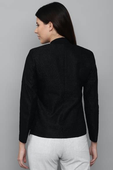 Buy Women Black Textured Casual Jacket Online - 769517 | Allen Solly