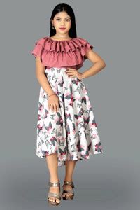 Aarya Designer Girls Midi/Knee Length Casual Dress Price in India - Buy ...
