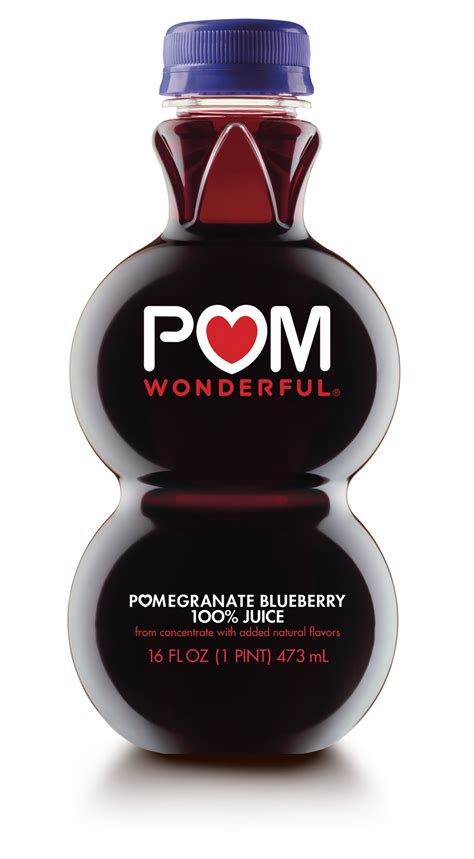POM Wonderful Antioxidant Pomegranate Blueberry 100% Juice, 16 fl oz ...