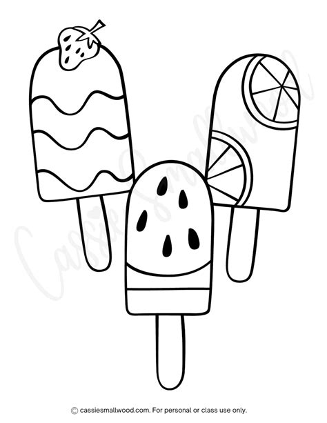 15 CUTE Popsicle Coloring Pages - Cassie Smallwood
