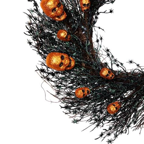 Northlight 1.83-ft 22-in Black Spider Artificial Wreath 35166992 at ...