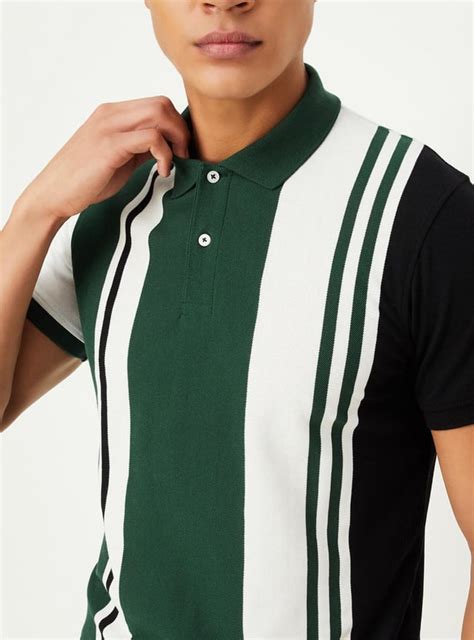 Buy Men Striped Slim Fit Polo T-shirt Online at just Rs. 699.0 ...