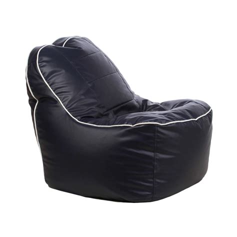 Buy Helios Amy Faux Leather Rester Bean Bag Cover - Black from Helios ...