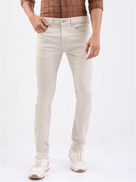 Spykar Ivory Low Rise Slim Fit Casual Jeans For Men