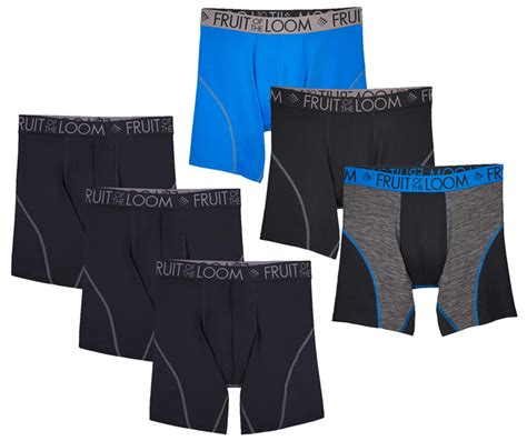 Snapklik.com : Fruit Of The Loom Mens Breathable Boxer Briefs, Moisture ...