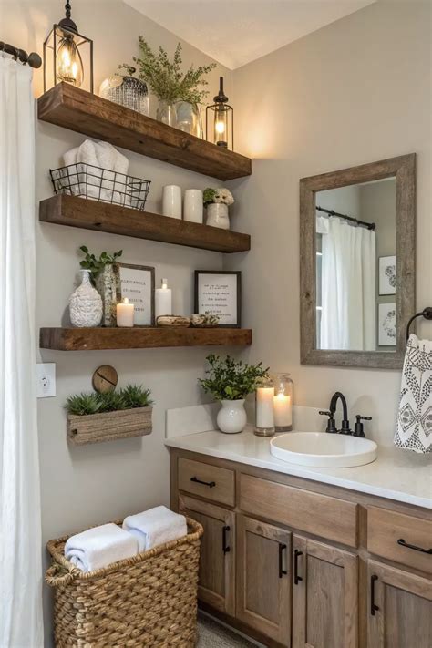 22+ Stylish Small Powder Room Ideas | Bathroom interior design, Rustic ...