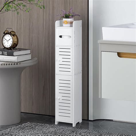 Sunexinlo Narrow Bathroom Storage Cabinet，Toilet Paper Storage Cabinet ...