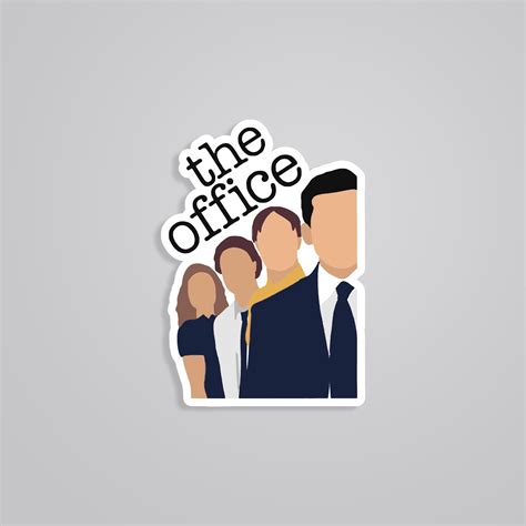 Pam, Jim, Dwight, & Scott The Office TV Shows Stickers - Hilarious ...