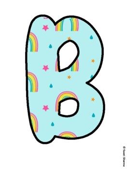 BE UNIQUE! LET YOUR COLORS SHINE! Rainbow Bulletin Board Letters school ...