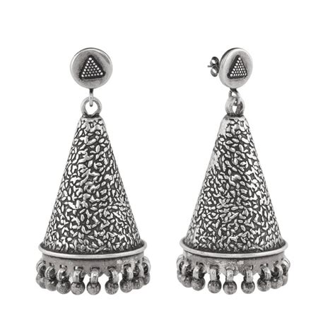 Oxidised Cone shaped Jhumkas – Abaran Timeless Jewellery Pvt.Ltd