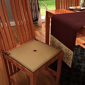 HOME HEART Brands Solid Sturdy Cotton Reversible 4 CM Foam Chair pad ...