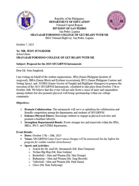 Image result for Proposal Memo Examples