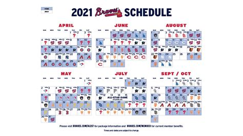 Braves Printable Schedule 2025 - Joe MLB Info