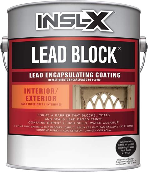 INSL-X Lead Block, Lead Encapsulating Acrylic Paint, Eggshell, White, 1 ...