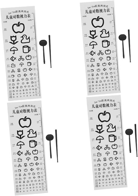 Niyangle 4 Sets Vision Test Chart School Eye Chart Wall | Desertcart INDIA