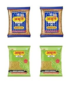 AMRUT Combo Of Dhanadal (200gm X 2 = 400g) + Roasted Sounf Variyali ...