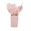 Buy Syga Silicone Kitchen Spoon Utensil Set, 11 Piece (Pink) Online at ...