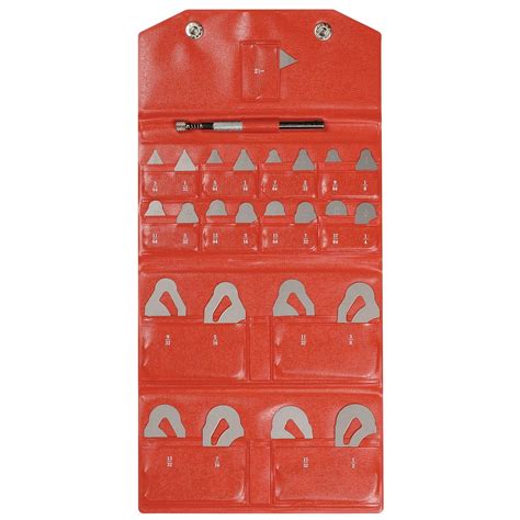 Mitutoyo 186-901, Radius Gage Set, 25 Leaves, 1/64" to 17/64" by 64ths ...