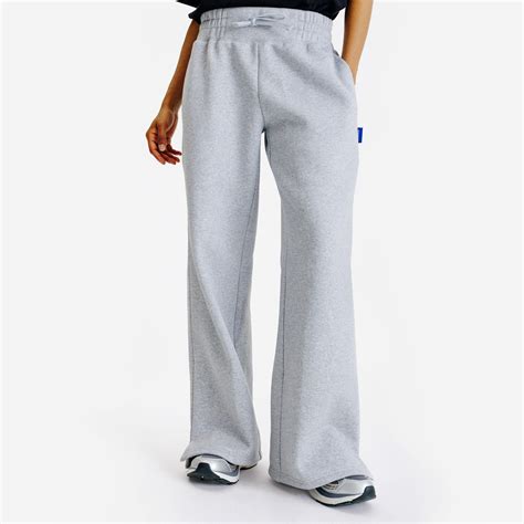 Women's Straight-Leg Jogging Bottoms Elementals Grey Marl