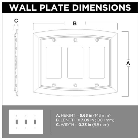 allen + roth Chatham 3-Gang Midsize Pure White Zinc Indoor Decorator ...