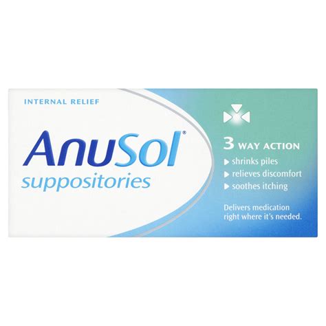 Buy Anusol Haemorrhoids (Piles) Suppositories, 12 Units Online at ...