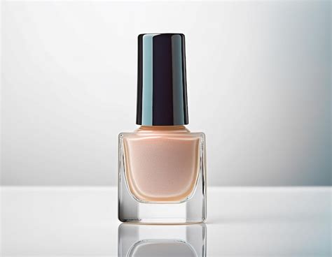 A bottle of nail polish with a black top that says pink | Premium AI ...