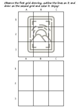 30 Boho Easy Grid Drawing Activities, Boho Art Sub Plan, Grid Art ...