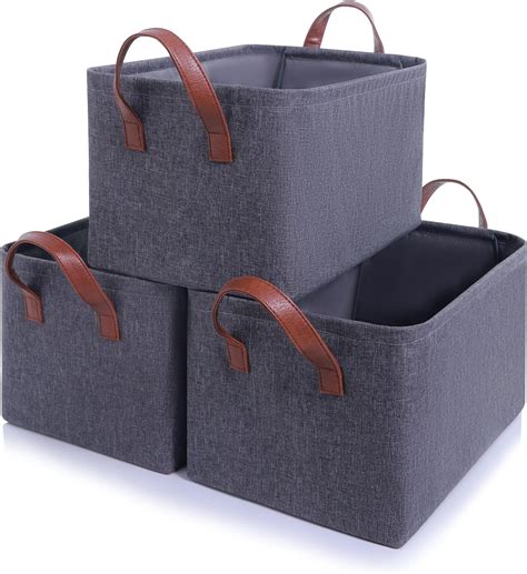 Buy Bienvoun Storage Bins for Organizing - 20L Fabric Closet Storage ...
