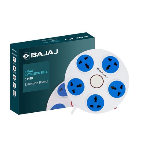 BAJAJ 5 WAY EXTENSION REEL 3 MTR – Bajaj Electricals India