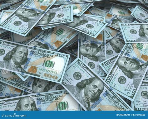 New Hundred Dollar Bill Stacks Stock Illustration - Image: 39334301