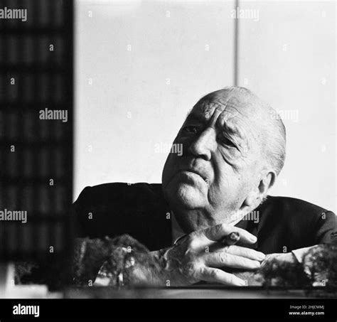 German architect Ludwig Mies van der Rohe (1886 - 1969), widely ...