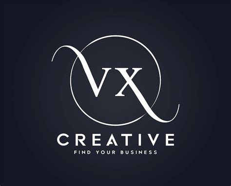 VX Cursive Business-Logo-Vektor | Premium Vektor