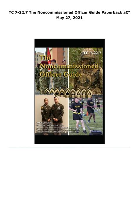 PPT - read tc 7-22.7 the noncommissioned officer guide paperback â ...