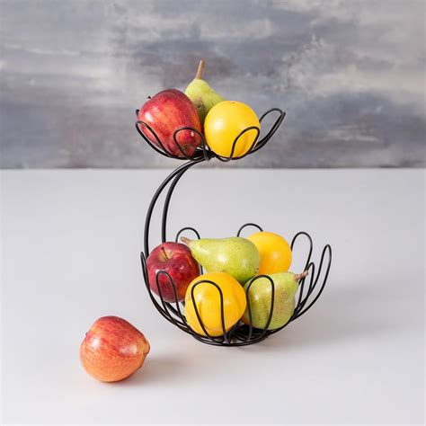 nestroots Fruit Basket Kitchen Stand vegetable basket rack stand for ...