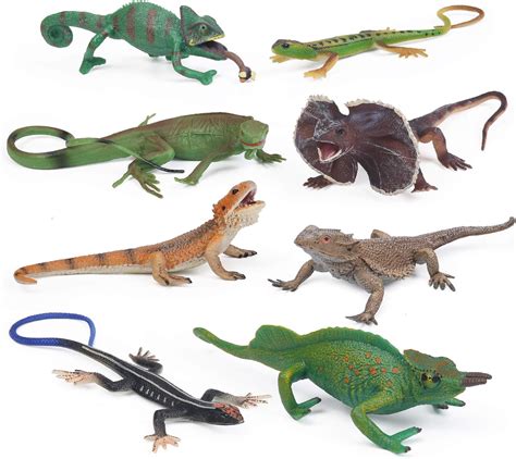 Buy Urbane Chic 4 Lizard Animal Figurines Realistic Reptile Animal ...