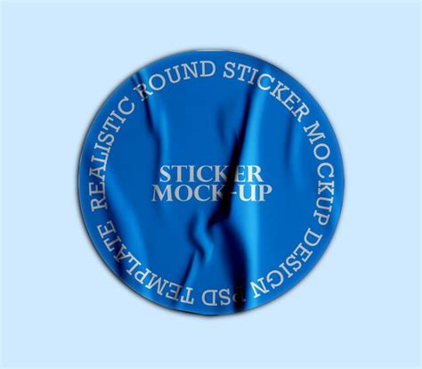 Realistic round sticker mockup | Premium PSD