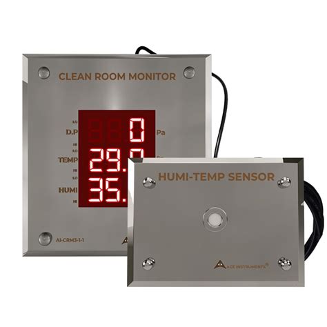 Clean Room Differential Pressure Monitor (Temp, RH, Diff. Pressure) for ...