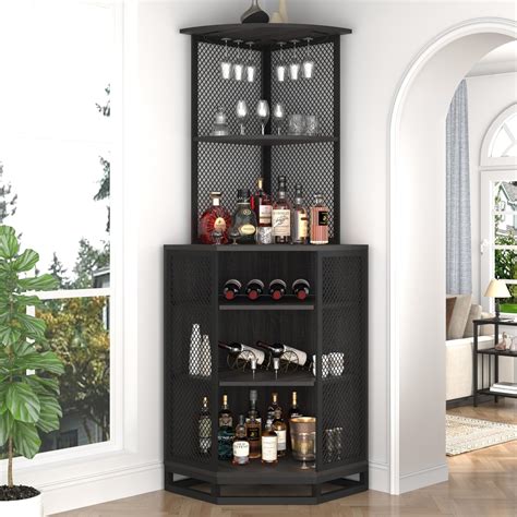 Kitchen Wine Cabinet Shelf Unit GoodHome Caraway Matt White Wine Rack,