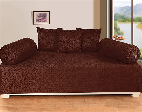 STARNSTYLE Premium Velvet Diwan Set - Bedsheet, 2pc Bolster Cover with ...