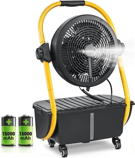 Amazon.com: Geek Aire 30000mAh Battery Operated Misting Fan ...