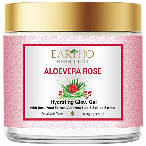 Buy Eartho Essentials Aloe Vera Rose Gel - Hydrating With Saffron ...