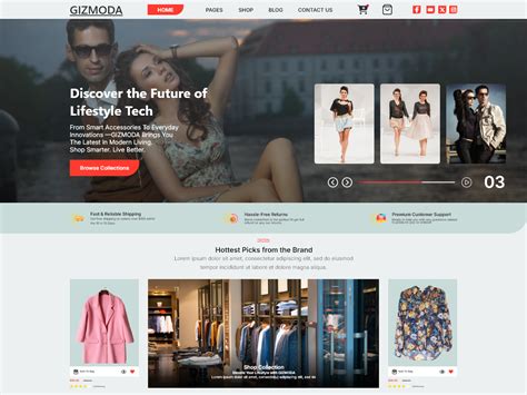 Clothing Brand Store - Free Website Design For Online Fashion Stores ...