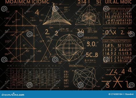 Mathematical Formulas and Calculations. Beautiful Illustration Picture Stock Illustration ...
