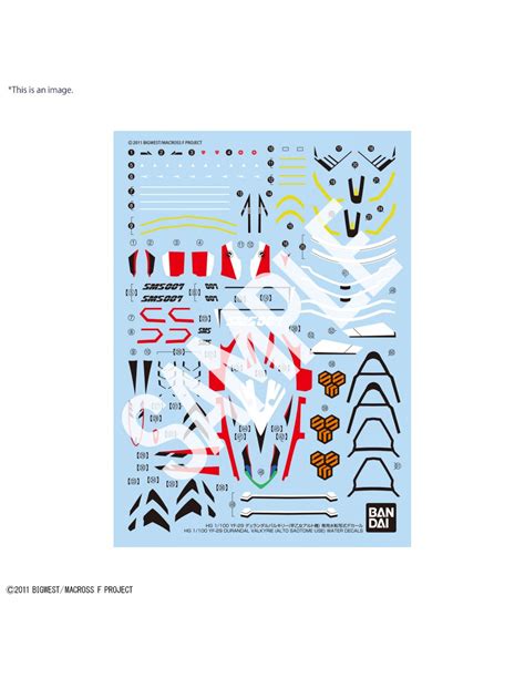 PiXELATOY - Decals for HG YF-29 Durandal Valkyrie (Saotome Alto Machine ...