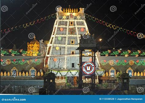 Temple To Lord Venkateswara at Tirupati, Andhra Pradesh, India Editorial Stock Photo - Image of ...