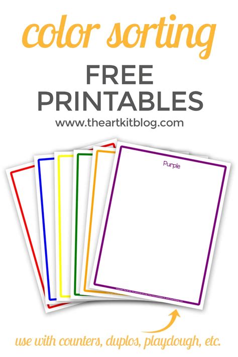 Image result for Sorting by Color Printables
